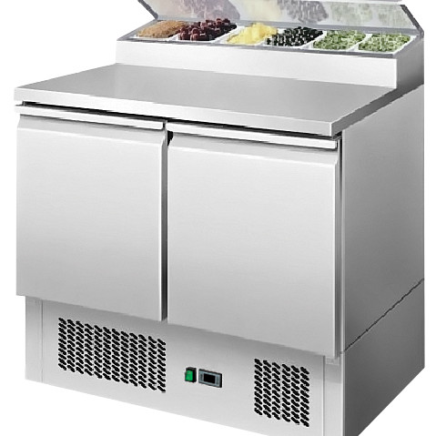 2 DOORS OPEN TOP SALADETTE FRIDGE W900 MM ESL3832 2 DOORS OPEN TOP SALADETTE FRIDGE W900 MM ESL3832
