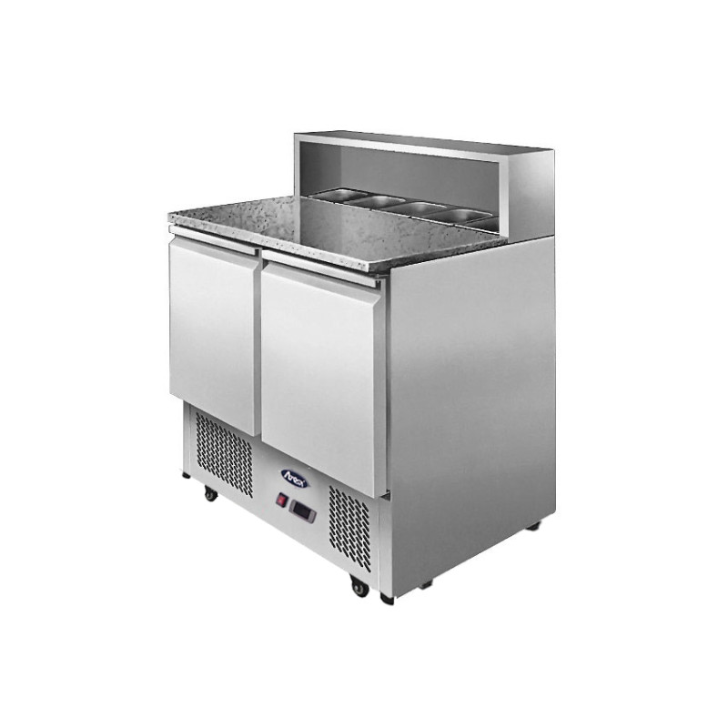 2 DOORS PIZZATABLE MARBLE TOP SALADETTE FRIDGE 900 MM ESL3831 2 DOORS PIZZATABLE MARBLE TOP SALADETTE FRIDGE 900 MM ESL3831
