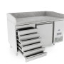 1 DOOR PIZZA TABLE FRIDGE WITH DRAWERS 1510 MM EPF3490