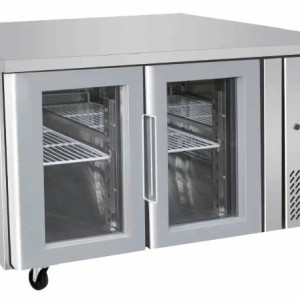 GLASS 2 DOOR COOLING FRIDGE TABLE 1360 MM EPF3721