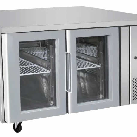 GLASS 2 DOOR COOLING FRIDGE TABLE 1360 MM EPF3721 GLASS 2 DOOR COOLING FRIDGE TABLE 1360 MM EPF3721