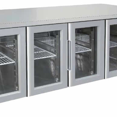 GLASS FOUR DOOR COOLING FRIDGE TABLE 2230 MM EPF3741 GLASS FOUR DOOR COOLING FRIDGE TABLE 2230 MM EPF3741
