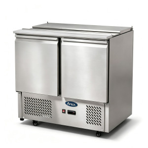 2 DOORS SLIDING LID SALADETTE FRIDGE SIZE 900 MM  ESL3800
