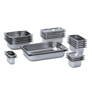 GN PANS (201 STAINLESS STEEL) 265X162X20|MIXRITE 14020