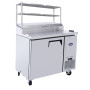 1 DOOR PIZZA PREP TABLE FRIDGE WITH OVER SHELF MPF8201OS