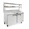2 DOOR SANDWICH PREP TABLE FRIDGE WITH OVER SHELF MSF8302OS
