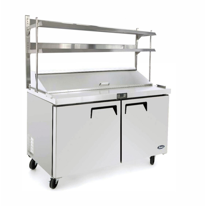 2 DOOR SANDWICH PREP TABLE FRIDGE WITH OVER SHELF MSF8302OS 2 DOOR SANDWICH PREP TABLE FRIDGE WITH OVER SHELF MSF8302OS