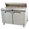 2DOOR SANDWICH PREPTABLE FRIDGE 1225MM MSF8306