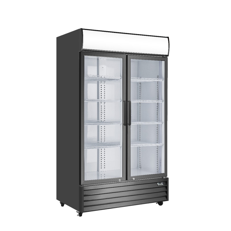 DOUBLE GLASS DOOR MOUNTED FRIDGE P1000WB-A
