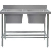 DOUBLE SINK BENCH W2400 X D600 X H900 3 SS2624C DOUBLE SINK BENCH W2400 X D600 X H900 3 SS2624C